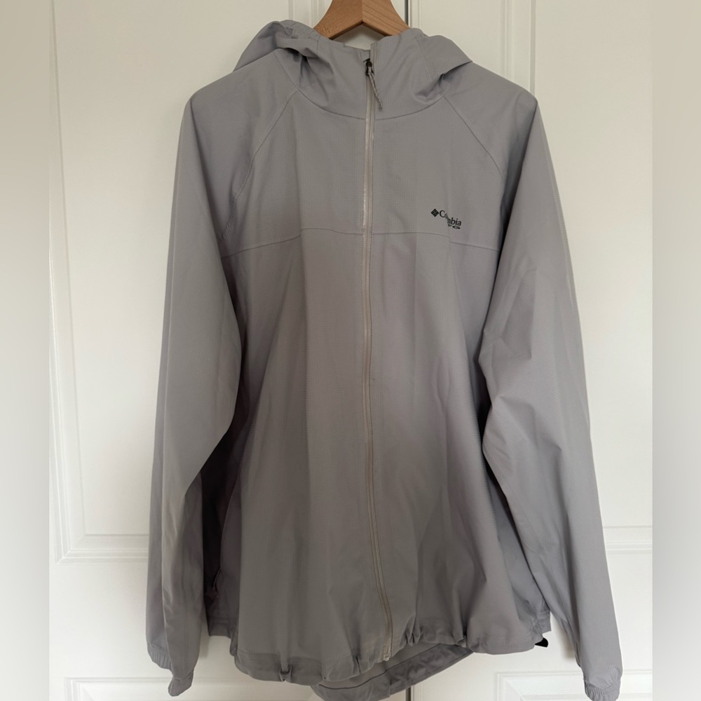 Columbia Men Gray Rain Jacket
